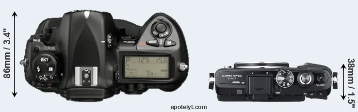 Compare D2X versus E-PL7 top