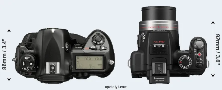 Compare D2X versus FZ100 top