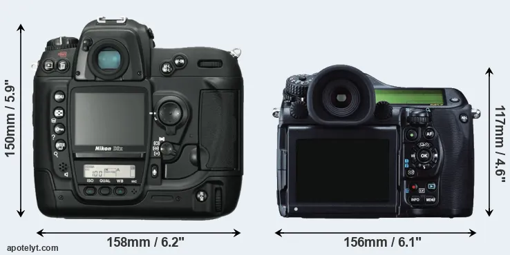 Comparison D2X or 645Z rear