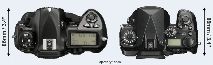Compare D2X versus K-1 II top