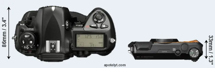 Compare D2X versus WG-6 top