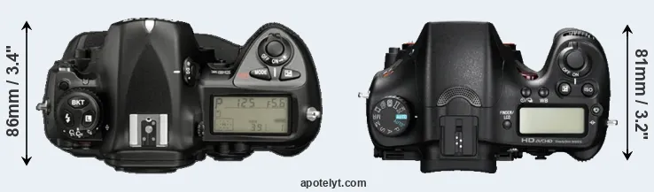 Compare D2X versus A77 top