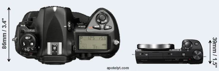 Compare D2X versus NEX-5R top
