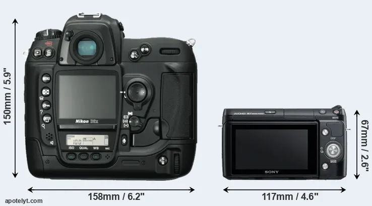 Comparison D2X or NEX-F3 rear