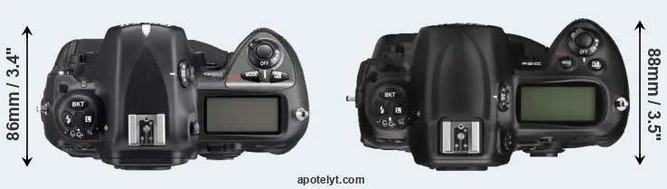 Compare D2Xs versus D3X top