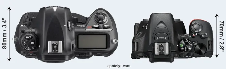 Compare D2Xs versus D5500 top