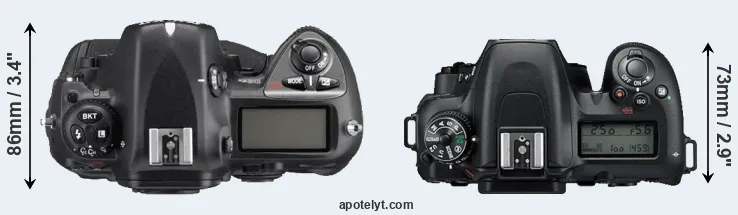 Compare D2Xs versus D7500 top