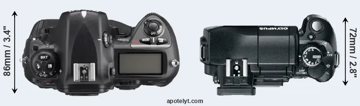 Compare D2Xs versus E-330 top