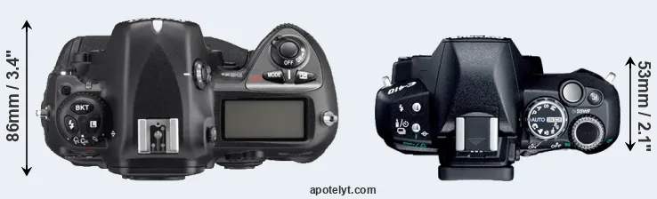 Compare D2Xs versus E-410 top