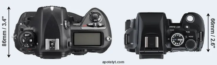 Compare D2Xs versus E-500 top