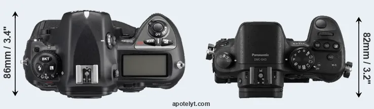 Compare D2Xs versus GH3 top