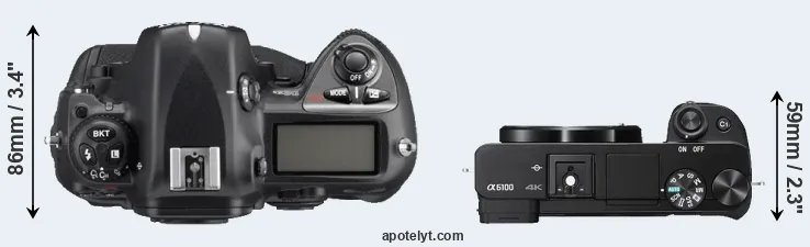 Compare D2Xs versus A6100 top