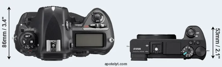 Compare D2Xs versus A6500 top