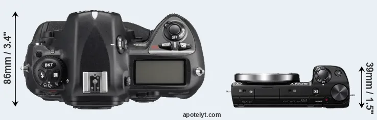 Compare D2Xs versus NEX-5R top