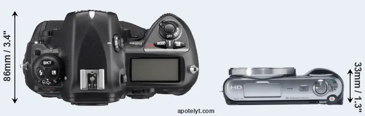 Compare D2Xs versus NEX-C3 top