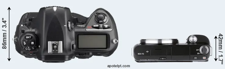 Compare D2Xs versus NEX-F3 top