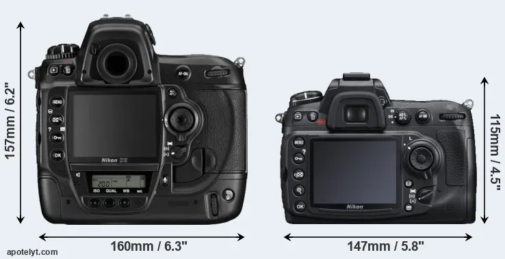 Comparison D3 or D300S rear