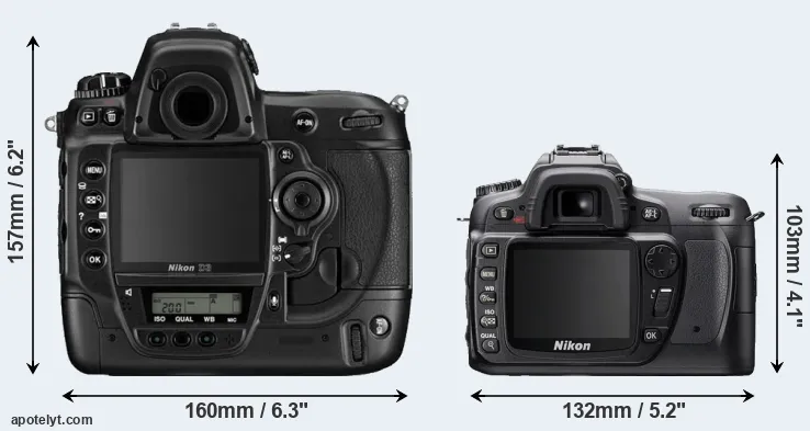 Comparison D3 or D80 rear