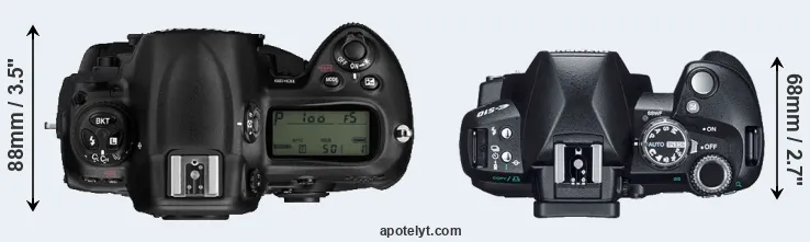 Compare D3 versus E-510 top