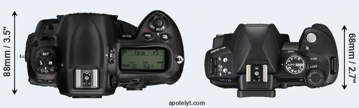 Compare D3 versus E-520 top