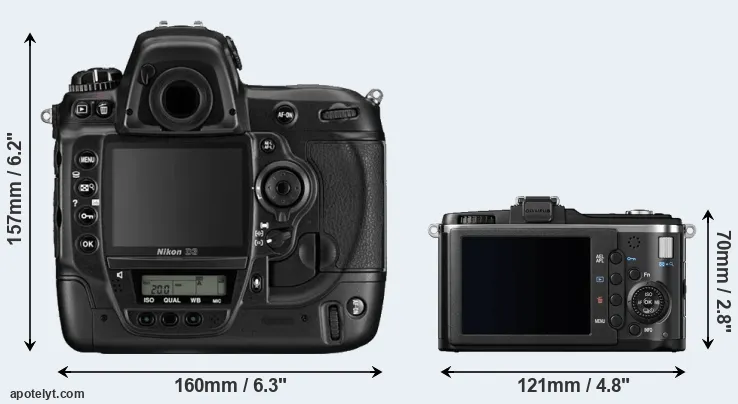 Comparison D3 or E-P2 rear
