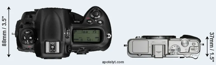 Compare D3 versus E-P5 top