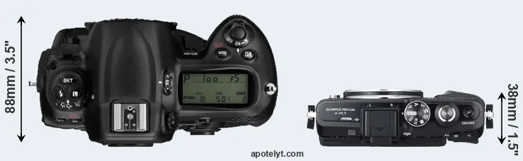 Compare D3 versus E-PL7 top