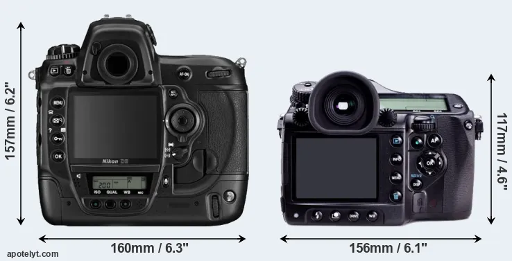 Comparison D3 or 645D rear