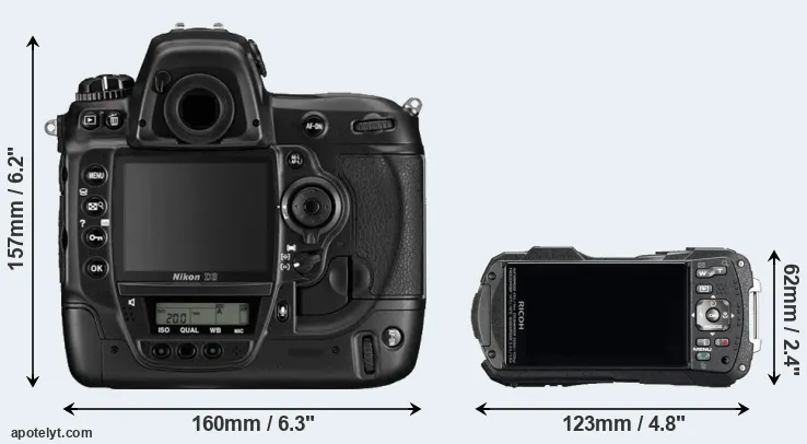 Comparison D3 or WG-60 rear