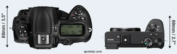 Compare D3 versus A6600 top