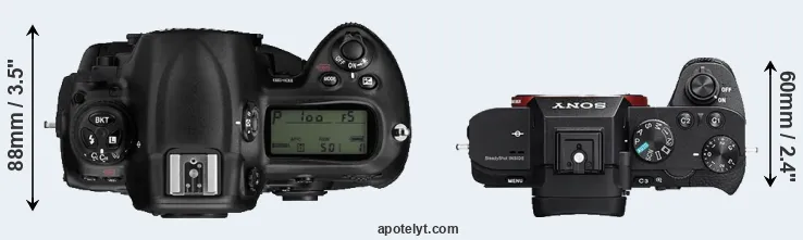 Compare D3 versus A7 II top