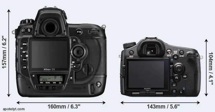 Comparison D3 or A77 II rear