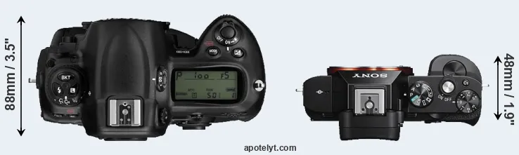 Compare D3 versus A7S top