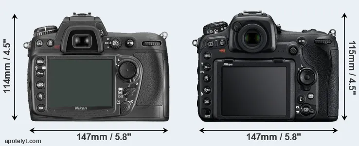 Comparison D300 or D500 rear