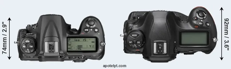 Compare D300 versus D6 top
