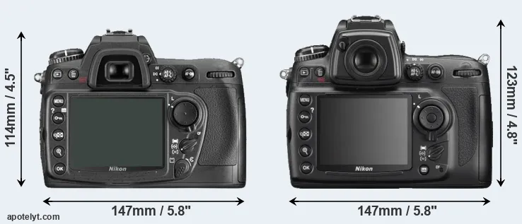 Comparison D300 or D700 rear