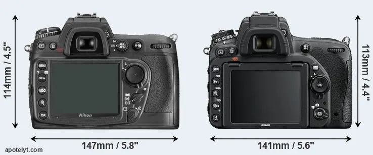 Comparison D300 or D750 rear