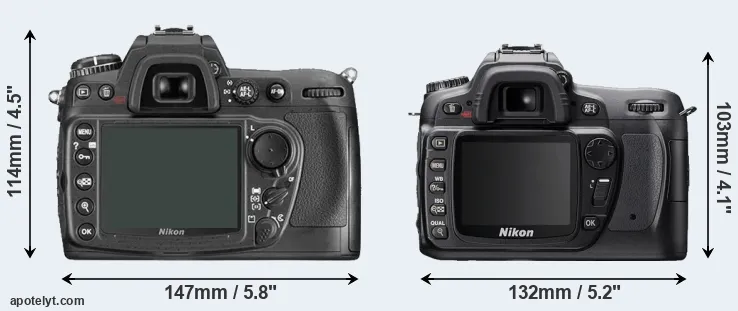 Comparison D300 or D80 rear