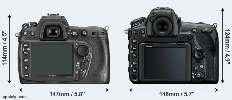Comparison D300 or D850 rear