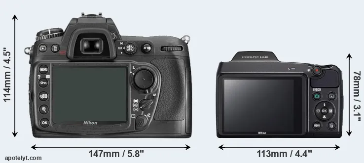 Comparison D300 or L840 rear