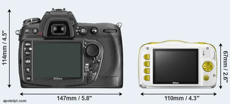 Comparison D300 or W150 rear