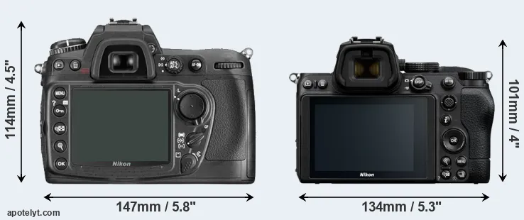 Comparison D300 or Z5 rear