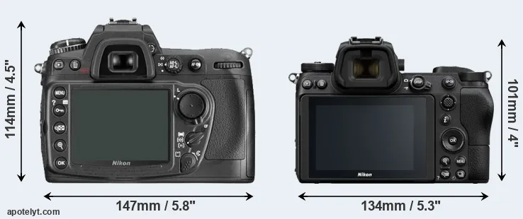 Comparison D300 or Z6 rear