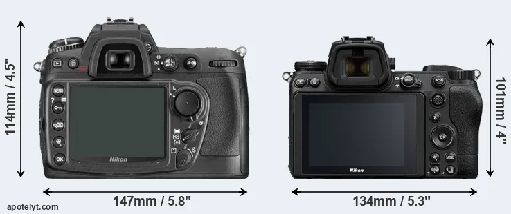 Comparison D300 or Z7 II rear