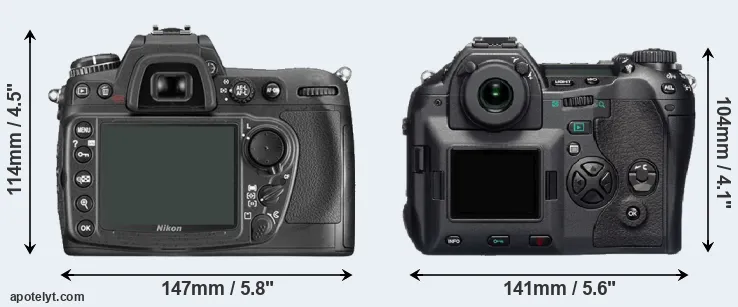 Comparison D300 or E-1 rear