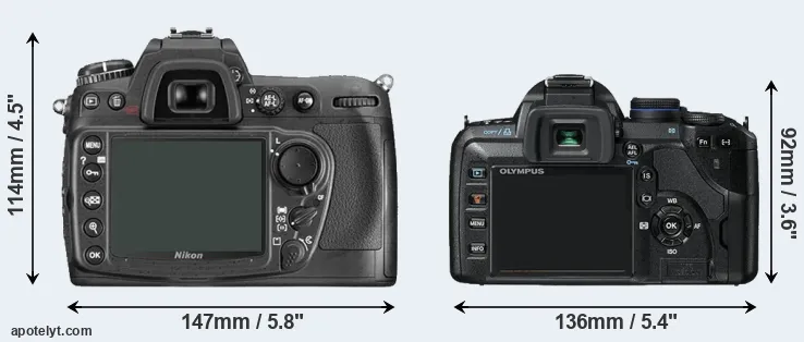 Comparison D300 or E-520 rear