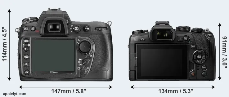 Comparison D300 or E-M1 II rear