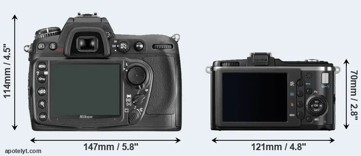 Comparison D300 or E-P2 rear