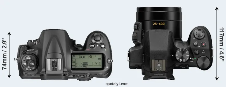 Compare D300 versus FZ330 top