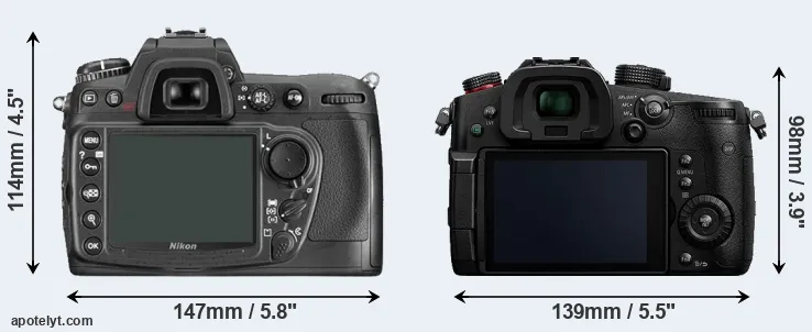 Comparison D300 or GH5s rear